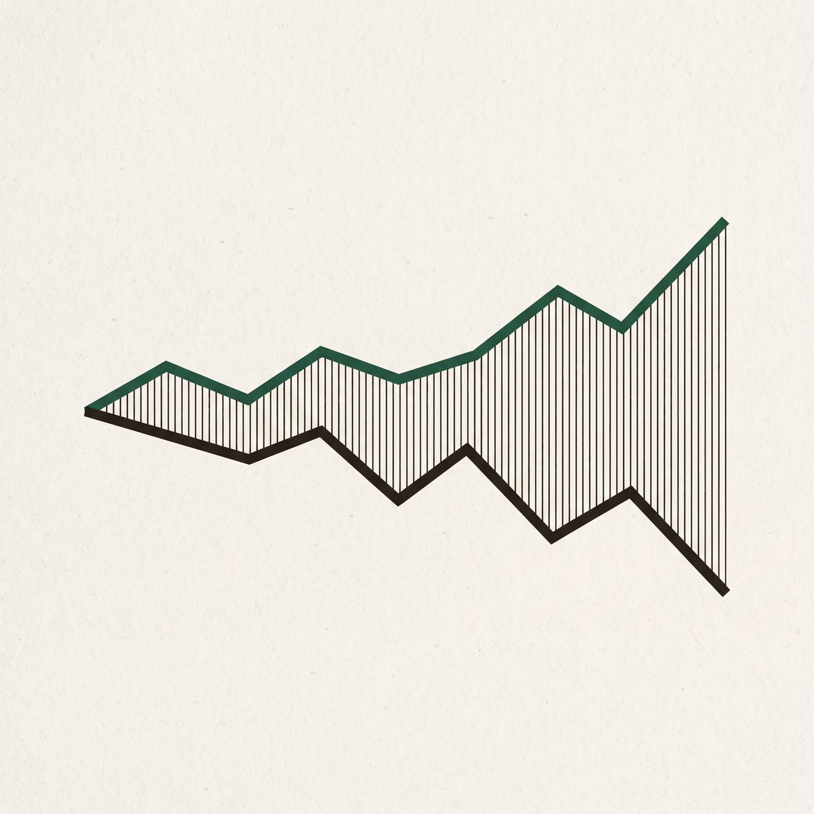 Line illustration of two paths diverging from a shared start.